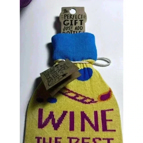 Wine Bottle Sock Bag Cover Primitives by Kathy - "funny wine socks" GIFT - Picture 4 of 8